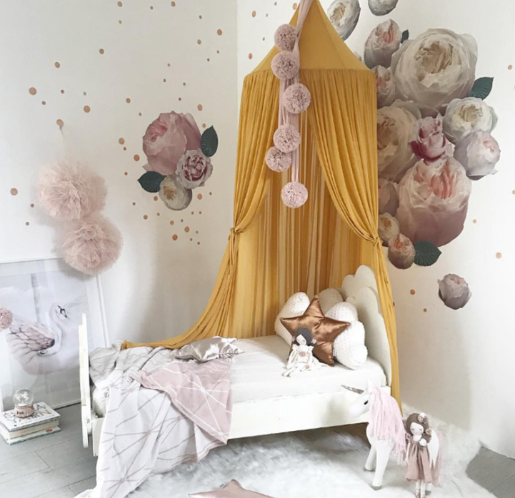 Ins new summer baby ceiling tent chiffon mosquito net children's room tent bed book bed mattress tent