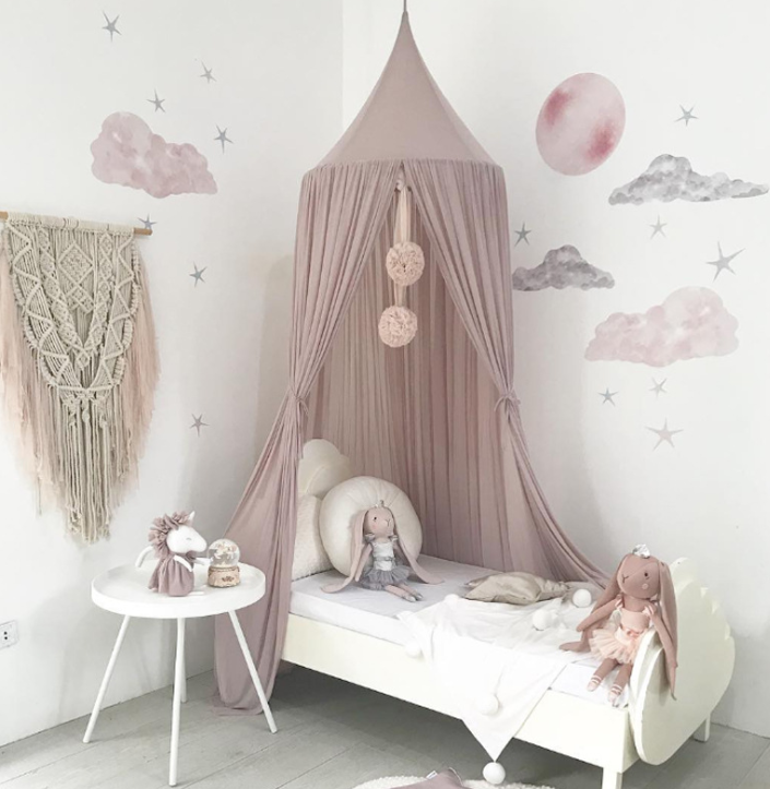 Ins new summer baby ceiling tent chiffon mosquito net children's room tent bed book bed mattress tent